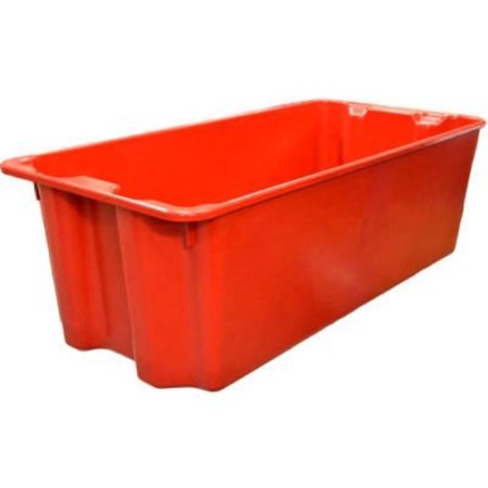 MFG TRAY Molded Fiberglass Nest and Stack Tote 780008 with Wire - 42-1/2" x 20" x 14-1/4", Red 7800085280W